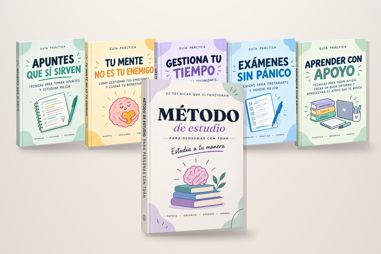 Pack completo: Método de estudio para TDAH y 5 guías